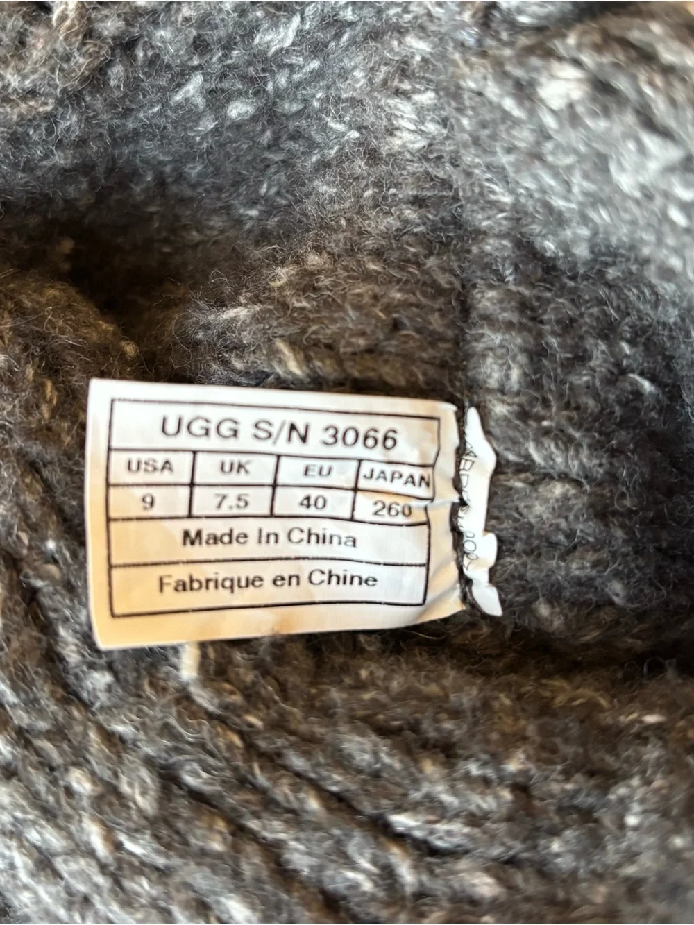 UGG knit upper